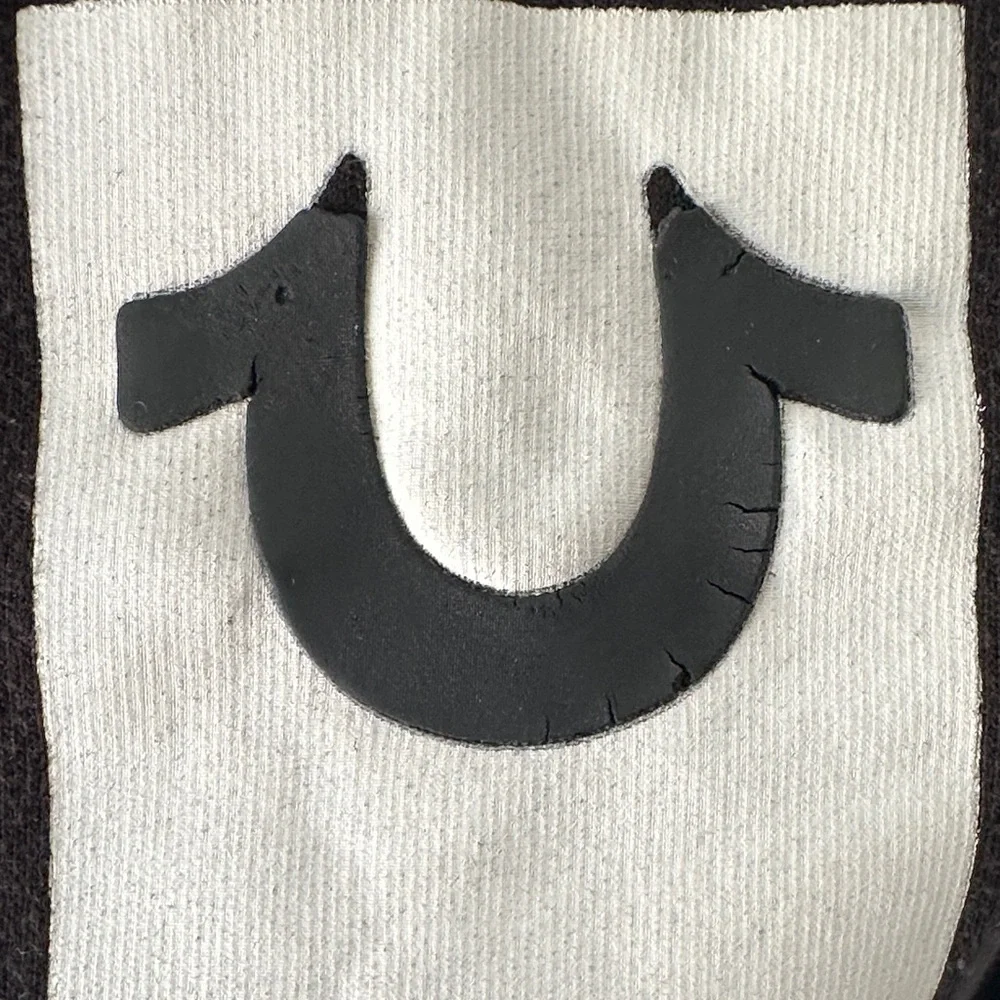 True Religion Black Hoodie with White Accents